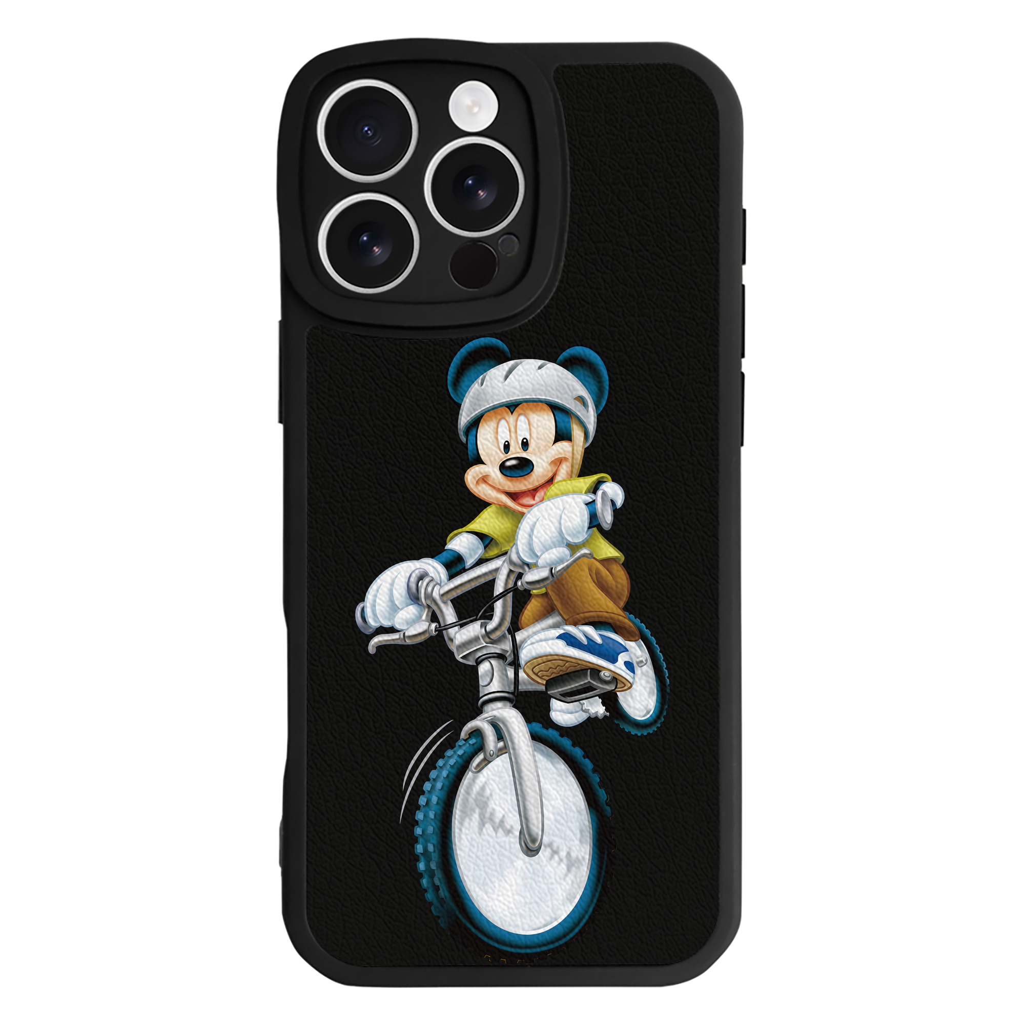 （画像用） ミッキーマウス Mickey Mouse 【iPhone 16シリーズ対応】シリコンスマホケース（レザー調） 材質：シリコン
